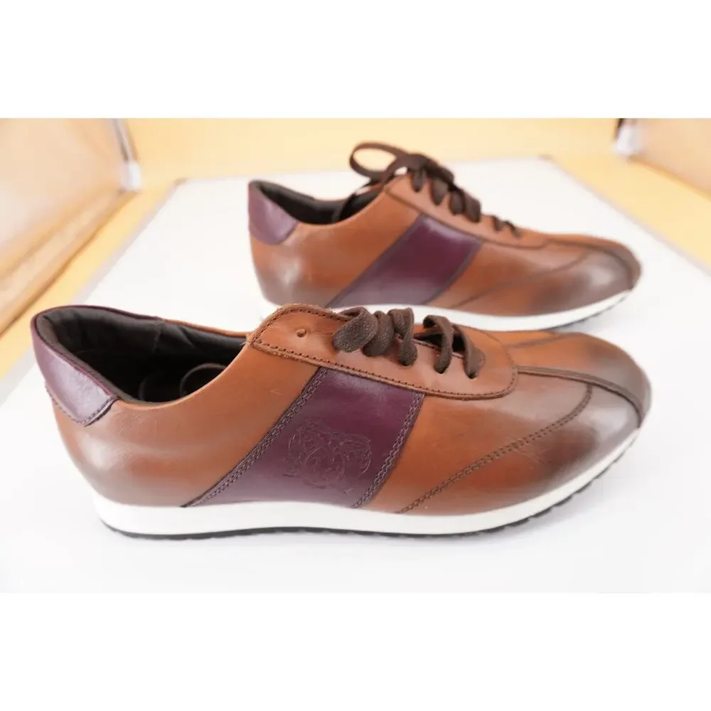 Bruno Magli Men's Carlo Brown Leather Sneaker Size 11 $298 trainer New